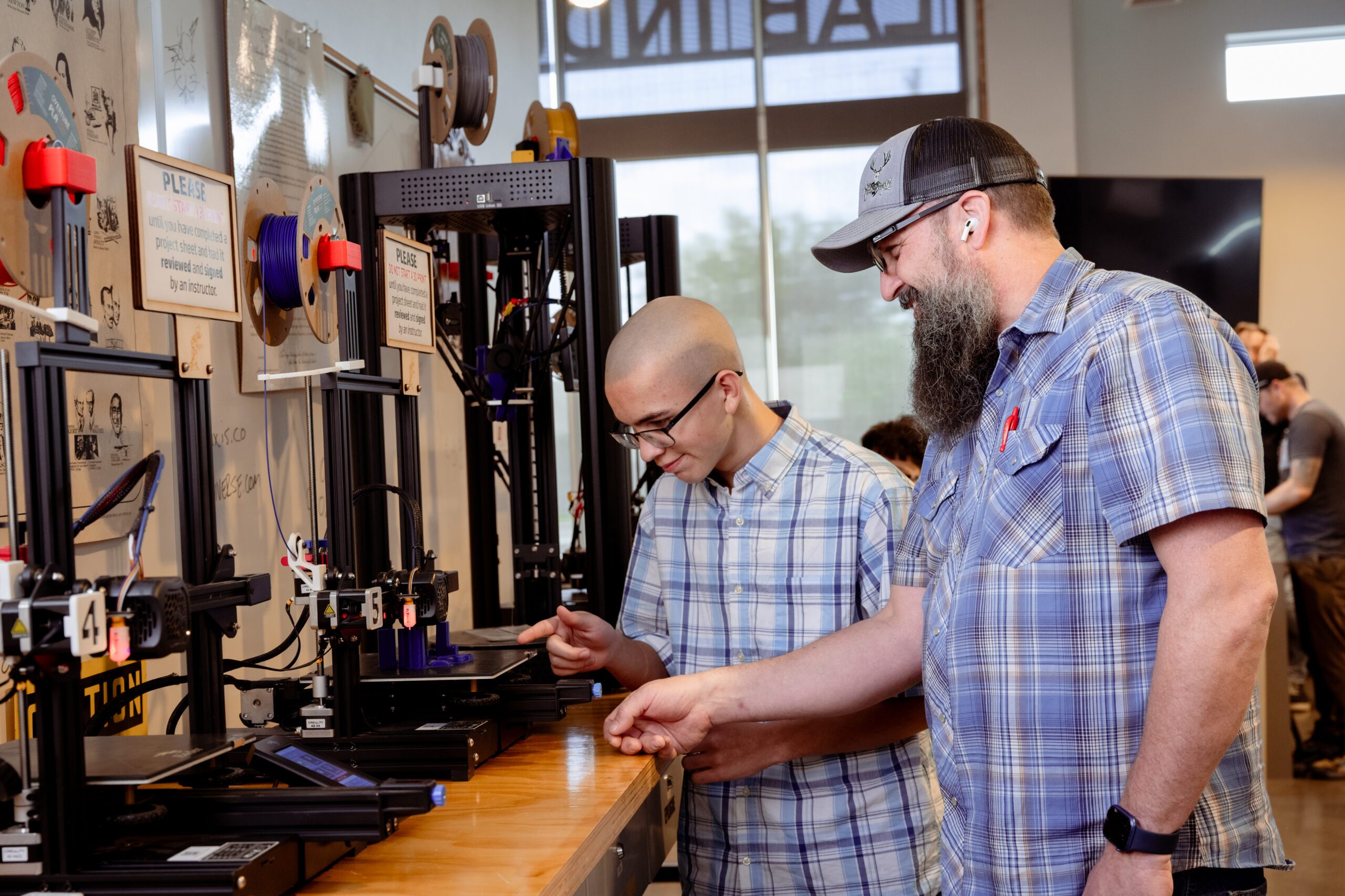 Student and teacher in classroom