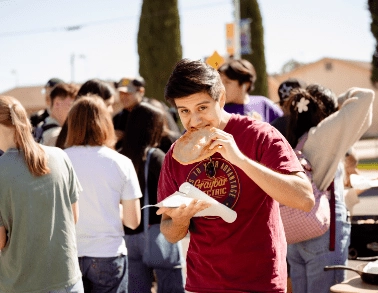 Student enjoying school activities