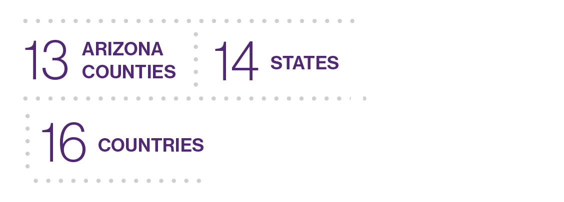 EA serves students from 13 Arizona counties, 14 states, and 16 countries.