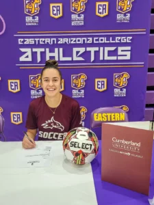 Stephanie Madrid signs with Tennessee's Cumberland University. [EAC submitted photo.]