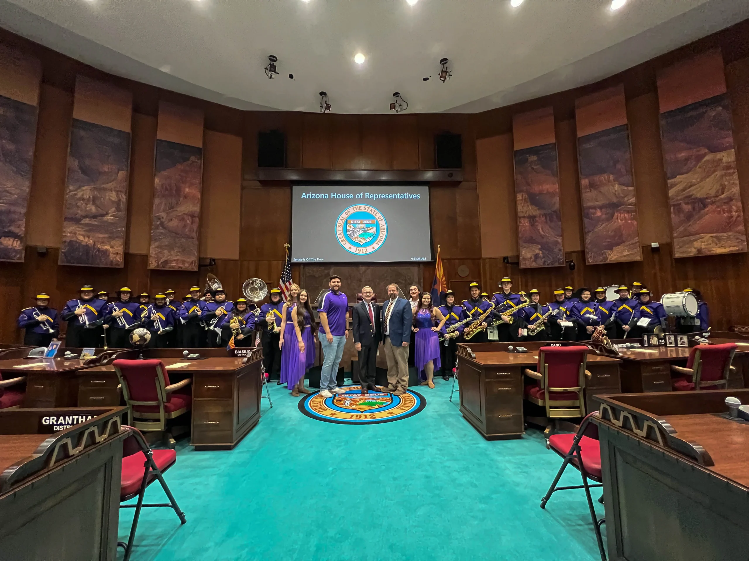 Eastern Arizona College Gila Monster Marching Band honored to perform at new legislative session