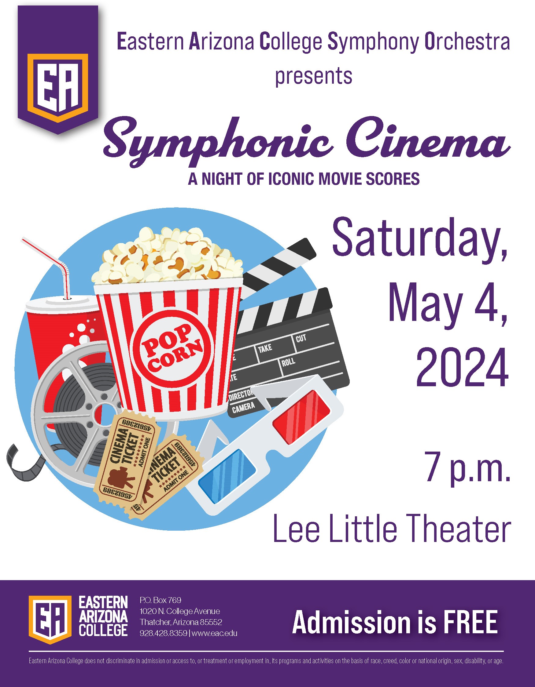 Eastern Arizona College Symphony Orchestra presents Symphony Cinema
