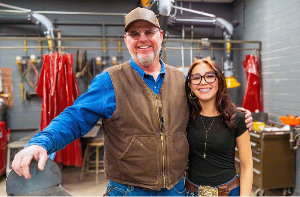 Instructor and student inside the new facility.
