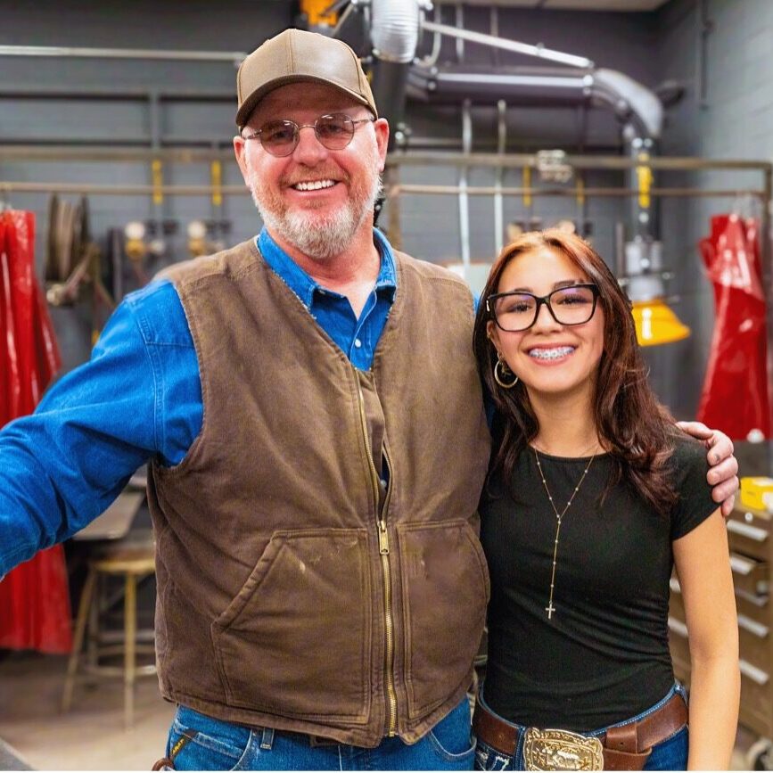 Instructor and student inside the new facility.