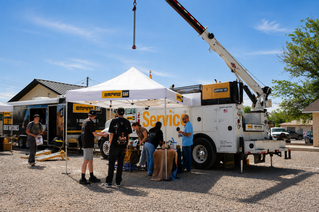 Students visit the Empire Cat exhibit during Eastern Arizona College’s 2025 Workforce Talent Connection. More than 800 high school and EAC students attended the event, which connected students with local employers and career pathways.