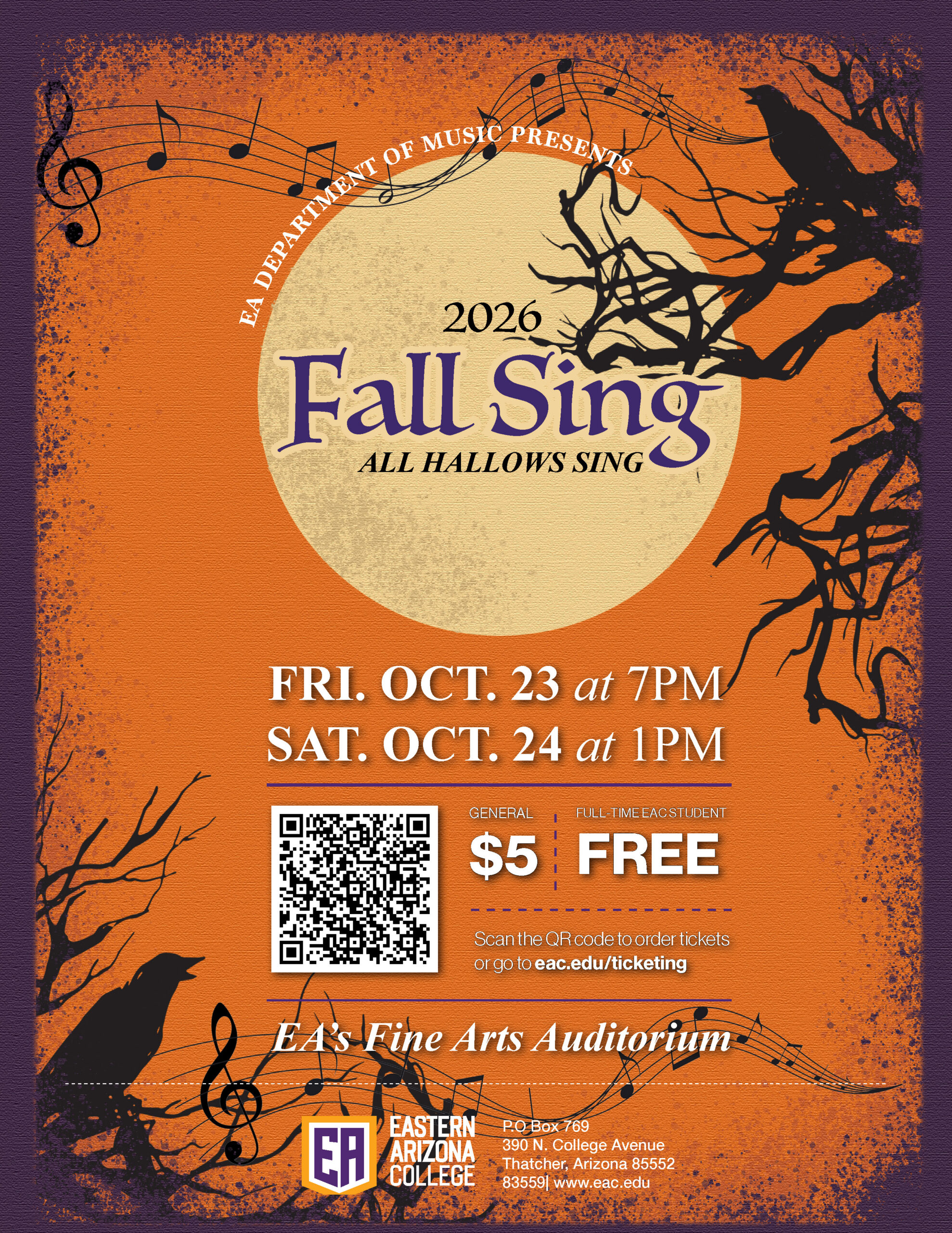 EAC’s Fall Sing brings Halloween harmonies to the stage Oct. 23-24